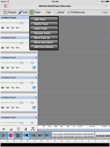 MixPad iPad Mixing and Recording screenshot